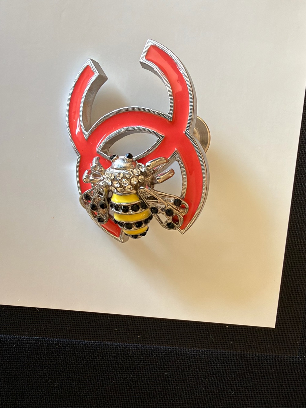 Vintage Chanel pin with embellished bee